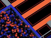 Vízesés trambulin a hab medence mellett